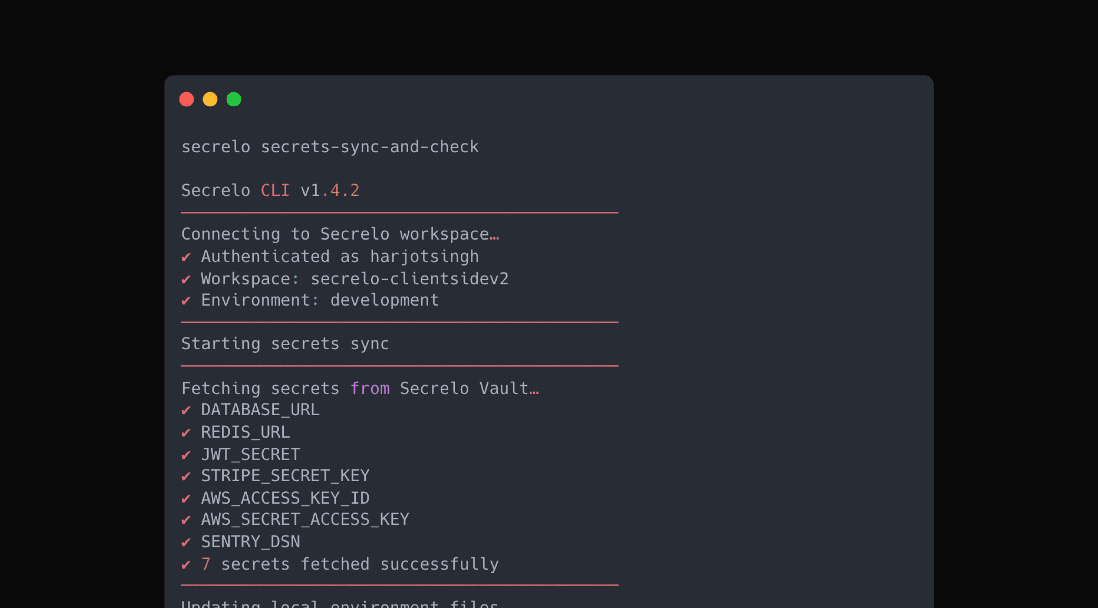 Connect, Sync, and Check